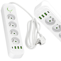 Prodlužovací kabel CONNECTO 4x230V 1,5m 4GN Zemní jistič 4xUSB Bílá Kobi