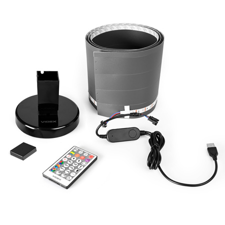 RGB LED stojací lampa 10W 250lm 360° 150cm černá Pilot Videx