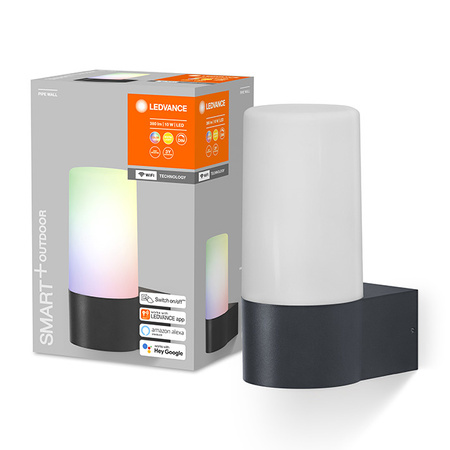 LED fasádní nástěnné svítidlo INTELLIGENT 10W 380 lm Teplá bílá barva světla + RGB SMART + WiFi PIPE WALL LEDVANCE