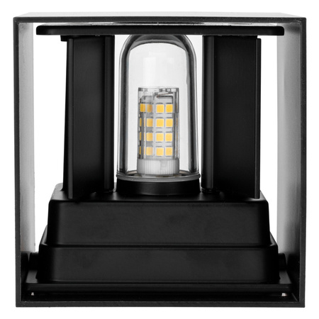 LED fasádní nástěnné svítidlo. externí svítidlo. černá G9 Up/Down s nastavitelným úhlem osvětlení KIOTO GOLDLUX (Polux)