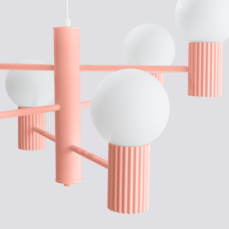 Lustr Závěsné svítidlo 6x G9 Hliník Peach Halo French Sky SL.1838 Sollux