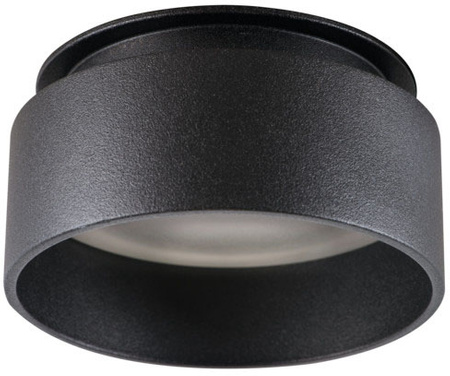 LED GU5.3 GU10 Kruhové černé halogenové stropní bodové svítidlo Govik Kanlux pro zápustnou montáž