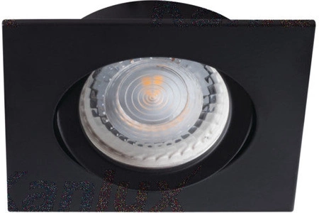 Čtvercové vestavné halogenové stropní svítidlo DALLA MR16 Gx5.3 černé Kanlux