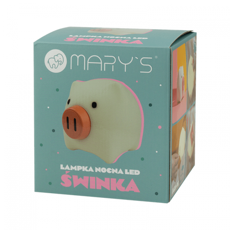 Dětské LED 2,4W 1800-6500K Variabilní CCT USB dobíjecí 900mAh bílé noční světlo MARY'S PIG