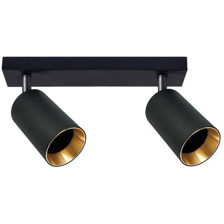 Pásové svítidlo Stropní a nástěnné LED svítidlo 2 x GU10 MARIBEL Black GOLDLUX (Polux)