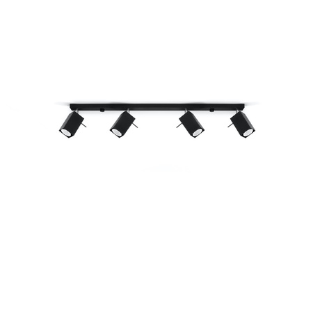 Svítidlo pro povrchovou montáž MERIDA 4L 4xGU10 Reflektor halogenový pohyblivý minimalistický černý SOLLUX