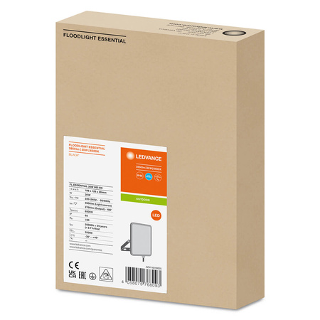 Reflektor LED 30W 6500K 2700lm IP65 Černá LEDVANCE ESSENTIAL