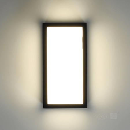 Venkovní nástěnná lampa LED 10W 460lm 4000K Neutral IP54 Black Entera Kobi Garden Wall