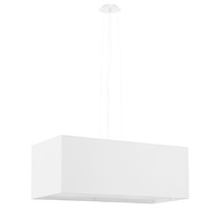 SANTA BIS LED závěsné stropní svítidlo 3xE27 obdélníkový lustr 80 cm bílý SOLLUX