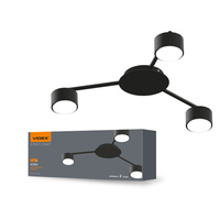 Stropní lustr 3x GX53 LED černý Moderní Videx