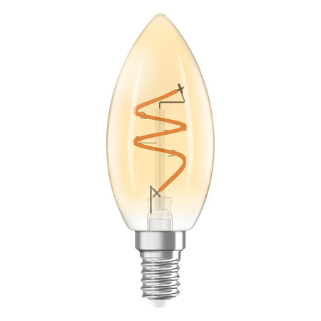 Dekorativní LED žárovka B35 svíčka E14 3,5W = 28W 300lm 2200K teplá bílá CRI90 300° Amber Filament Dimmable Vintage 1906 Osram