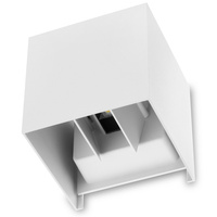 LED zahradní nástěnná lampa 2x4W 3000K Nastavitelná nahoru a dolů Bílá RIKO KOBI