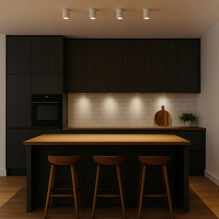 Halogenový reflektorový bodový reflektor GU10 s povrchovou montáží, kulatý, pohyblivý, bílý Masterled