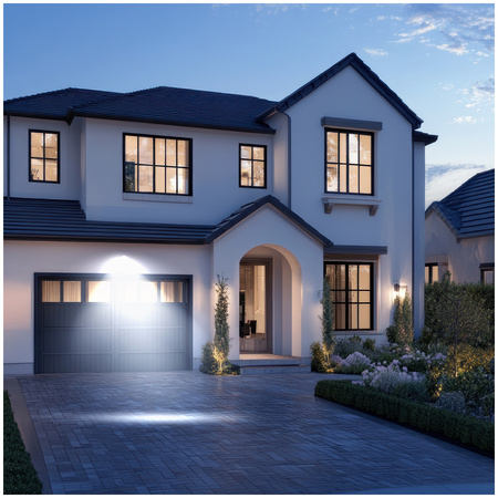 Venkovní zahradní LED reflektor 30W 2550lm 6500K Cold 120° se senzorem pohybu a soumraku IP65 Black MHC Kobi