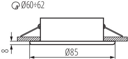 LED GU5.3 Round Gold IP44 Marin Kanlux halogenové bodové svítidlo pro zapuštěnou montáž