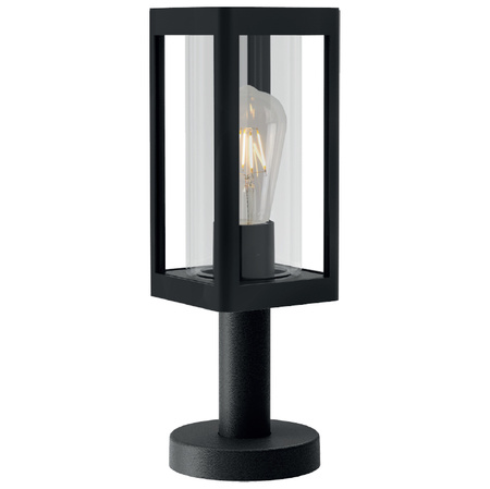 Venkovní zahradní lampa E27, LED sloupek 35cm Černá QUADRA LUMILED