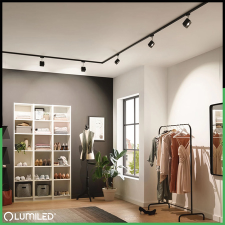 Rohový konektor černý pro jednofázové přípojnice LUMILED