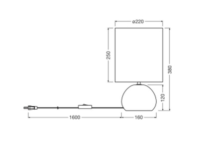 Stolní lampa Stolní svítidlo Stojací dekorativní E27 Béžová šedá USB-C Dekor Ledvance