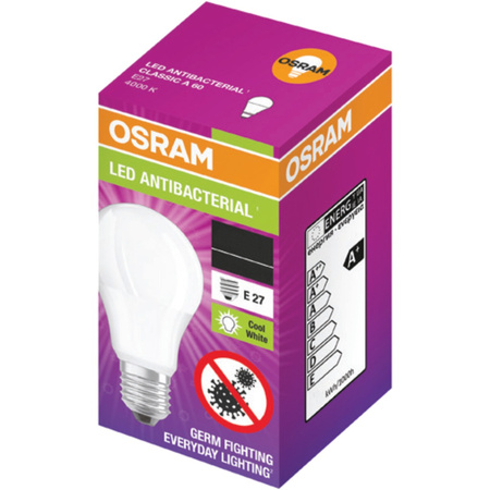 LED žárovka E27 A60 10W = 75W 1055lm 4000K Neutrální bila 200° OSRAM ANTIBAKTERIÁLNÍ