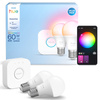 3x LED žárovka E27 A60 8W = 60W 806lm 2200-6500K CCT + RGB SMART Smart Bluetooth ZigBee White and Color Ambiance + Bridge Bridge Philips HUE Starter Kit