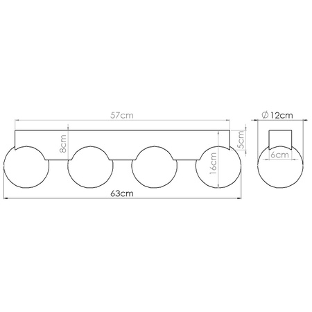 Stropní svítidlo 4x G9 Natural Wood BULBO Peach Puff SL.1685 Sollux