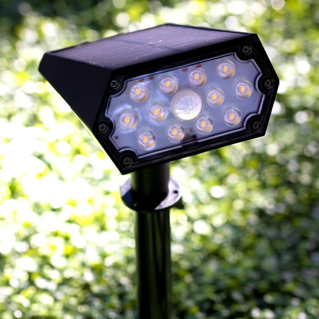 Zahradní LED SOLAR reflektor poháněný 42 cm venkovní IP44 4000K soumrakový senzor