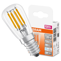 LED žárovka E14 T26 2.8W = 25W 250lm 6500K Studená bílá 320° vlákno OSRAM STAR