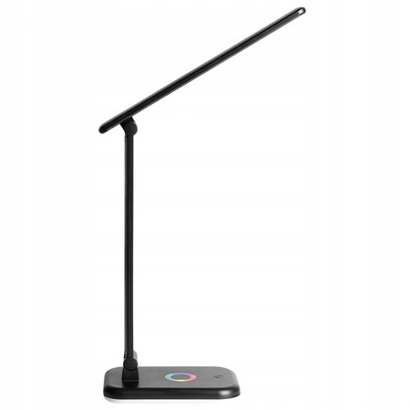 Stolní nastavitelná lampa na noční stolek ALMA LED 12W 960lm CCT + RGB stmívatelná černá MasterLED