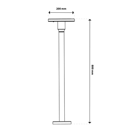 CCT LED 12W 3000-6500K IP65 CORTUS LUMILED venkovní zahradní sloupková lampa