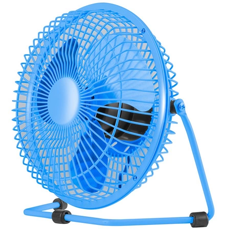 Ventilátor cirkulace vzduchu Stojací stolní ventilátor Modrý USB 3W