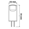 3x LED G4 KAPSULE 0.9W = 10W 100lm Teplá bílá 300° 12V OSRAM