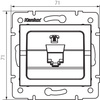 Telefonní zásuvka jednoduchá RJ11 čtvercová bílá LOGI Kanlux