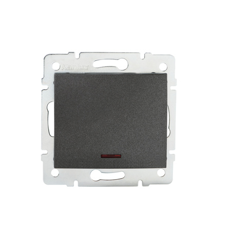 Jednopólový reverzibilní světelný spínač 10A Square Graphite LOGI Kanlux