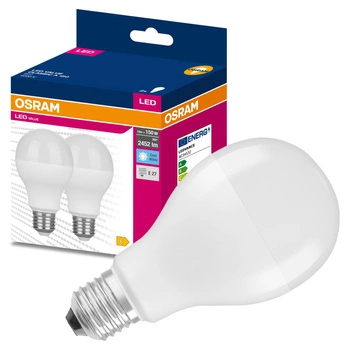 2x LED žárovka A68 E27 19W = 150W 2542lm 4000K Neutral 200° VALUE CLASSIC Osram