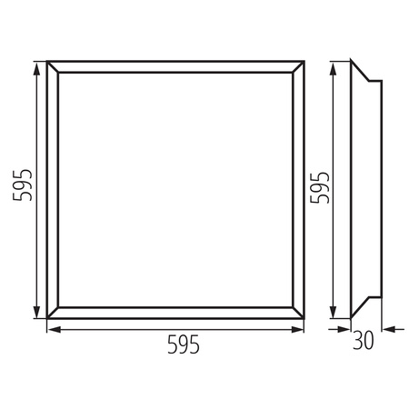 Kancelářský panel LED Plafond 60x60 36W 4320lm 4000K Neutral 110° Flush Mounted Square White BAREV KANLUX