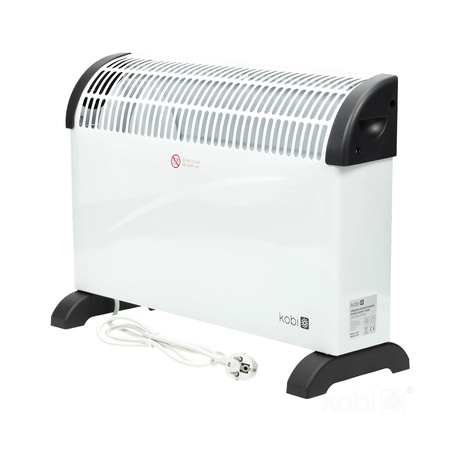 Nastavitelný elektrický konvektor 2000W TURBO bílý a černý Kobi