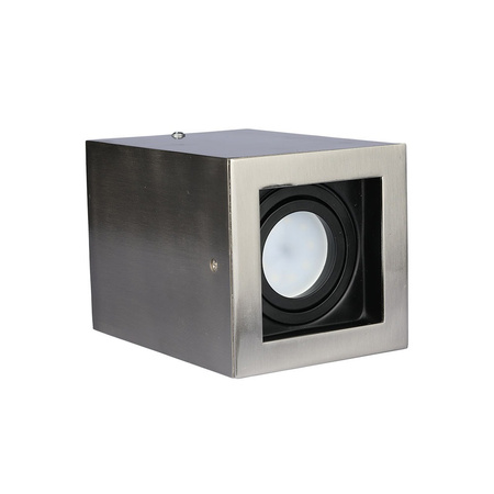 Bodové stropní svítidlo GU10 čtvercový saténový nikl VT-797 V-TAC