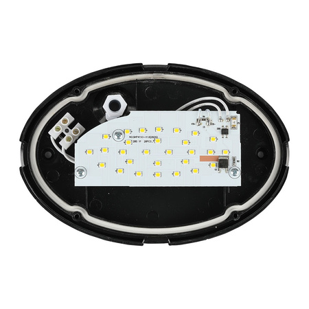 Plafond LED stropní svítidlo 8W 6400K 560lm IP54 Oválné černé VT-8014 V-TAC