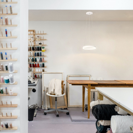 LED FOKKO 9W 3000K WHITE GOLDLUX módní závěsné. stropní svítidlo (Polux)