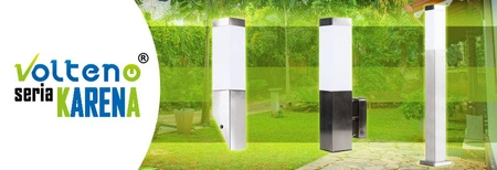 Zahradní nástěnné svítidlo E27 Fasádní svítidlo Simple Chrome KARENA VOLTENO