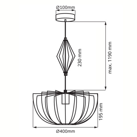 Závěsné stropní svítidlo Sanico Goldlux E27 Gold Jasmina