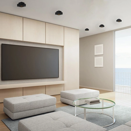 Povrchové svítidlo HALOGEN Movable GU10 Square Black 85mm NEMO