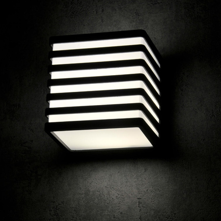 Venkovní nástěnné fasádní svítidlo LED 4000K Square Black