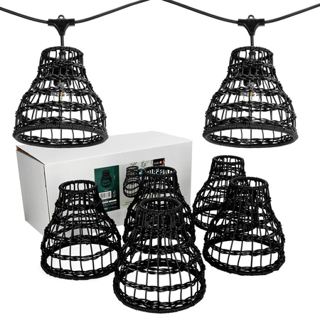 Stínidlo pro Girland Set CRETE LS R2 Black Metal 5 Pieces Kobi