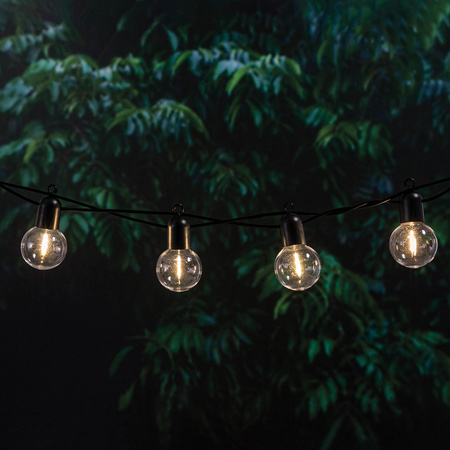 LED Solární řetěz, 20x LED Ozdobné Kuličky 11.58m 3000K Teplá bílá LOVO LUMILED