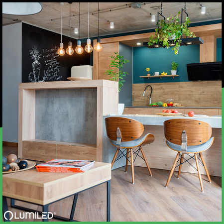 Žárovka Dekorativní Kulka LED E27, G95 6W = 50W 660lm 2000K Teplá bílá 360° Filament Globe Amber LUMILED