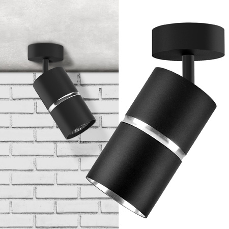 GU10 BlackSilver BAMBOO Sanico Goldlux Reflektor na stěnu a strop