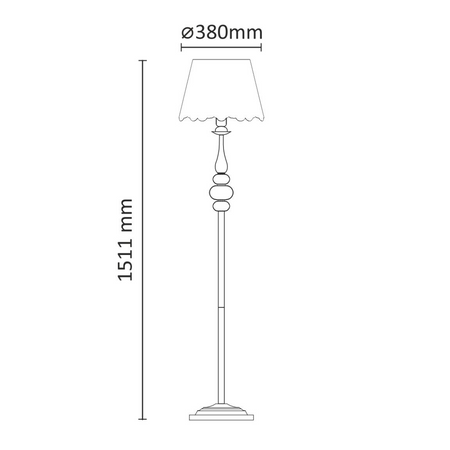 Stojací lampa Fabrizia 1xE27 bílá 150cm - GOLDLUX (Polux)