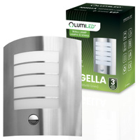 Zahradní nástěnná lampa se senzorem E27, NIGELLA LUMILED