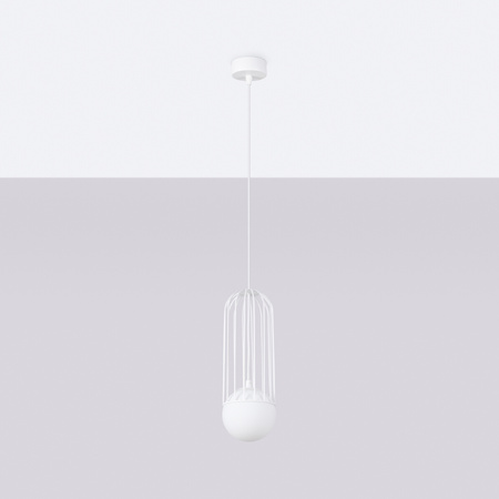 BRINA 1 G9 Bílá moderní stropní závěsná lampa SOLLUX